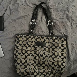Coach purse black and grey
